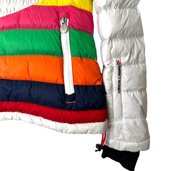 Perfect Moment Rainbow Chevron Down Ski Jacket Size Medium - Picture 4 of 14